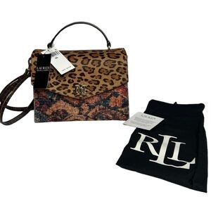 Ralph Lauren Leather Tayler Convertible Crossbody Shoulder Bag